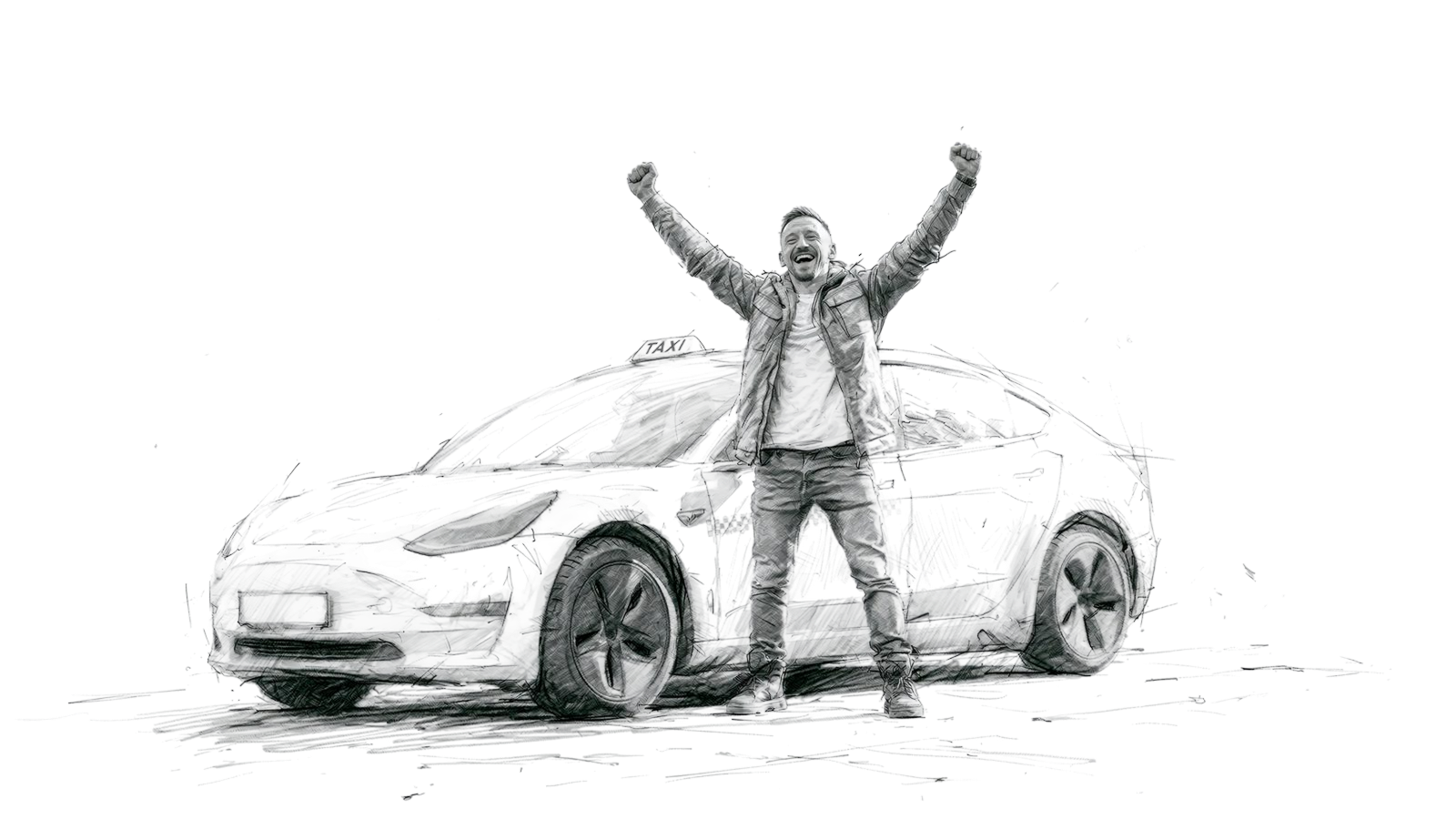 Fleet4Ward: driver celebrating next to his vehicle